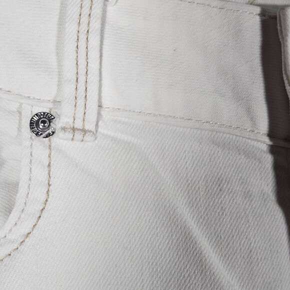 VTG American Eagle White Stretch Skinny Jeans Size 8 Button Fly Crop Ankle - Picture 10 of 16